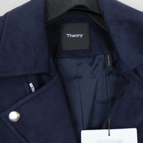 NWT Theory Moto Jacket in Faux Suede - Picture 9 of 14